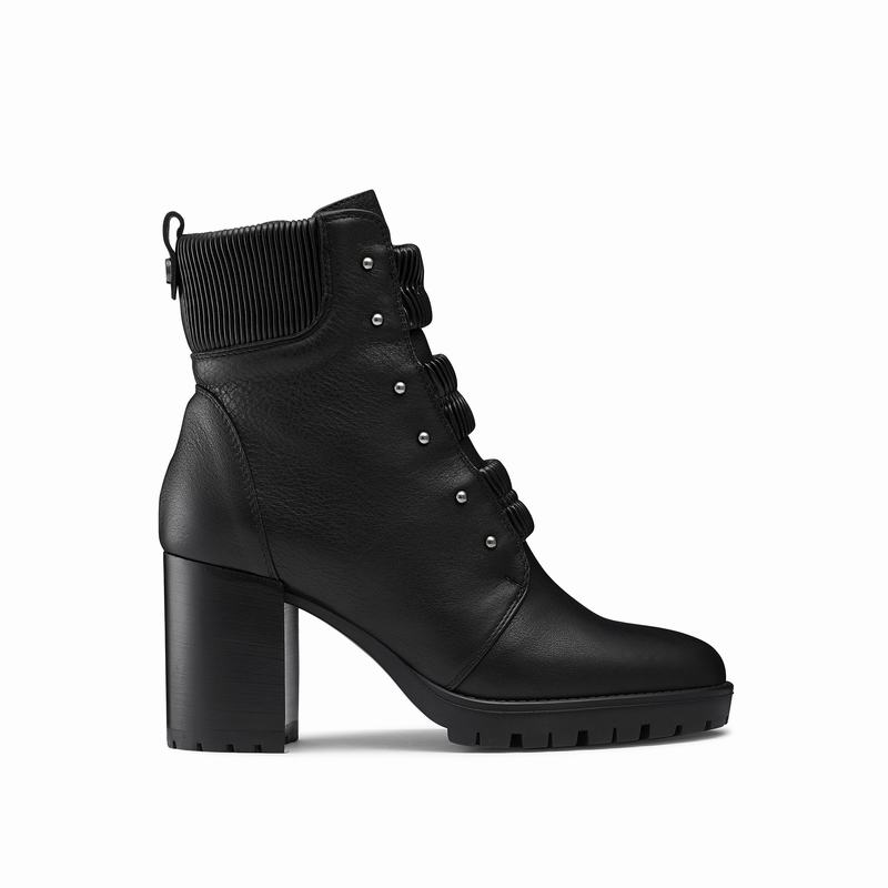 Russell & Bromley Icicle Stretch Front Heeled Boots Womens Black [QHV3950FV]